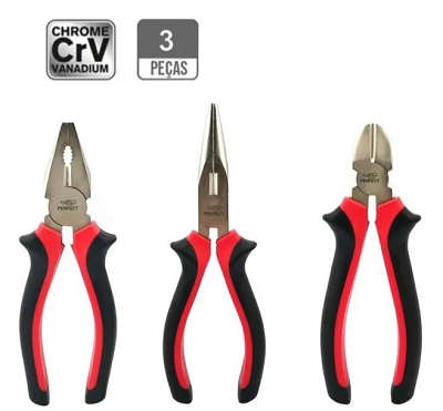 KIT FERRAMENTA - JOGO DE ALICATE 3PCS